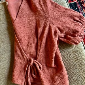 Madewell wrap cotton blouse